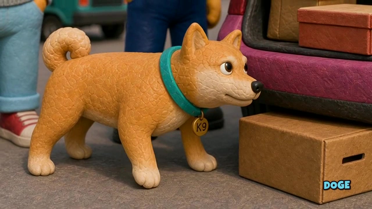 Clay Doge working at the K9 unit